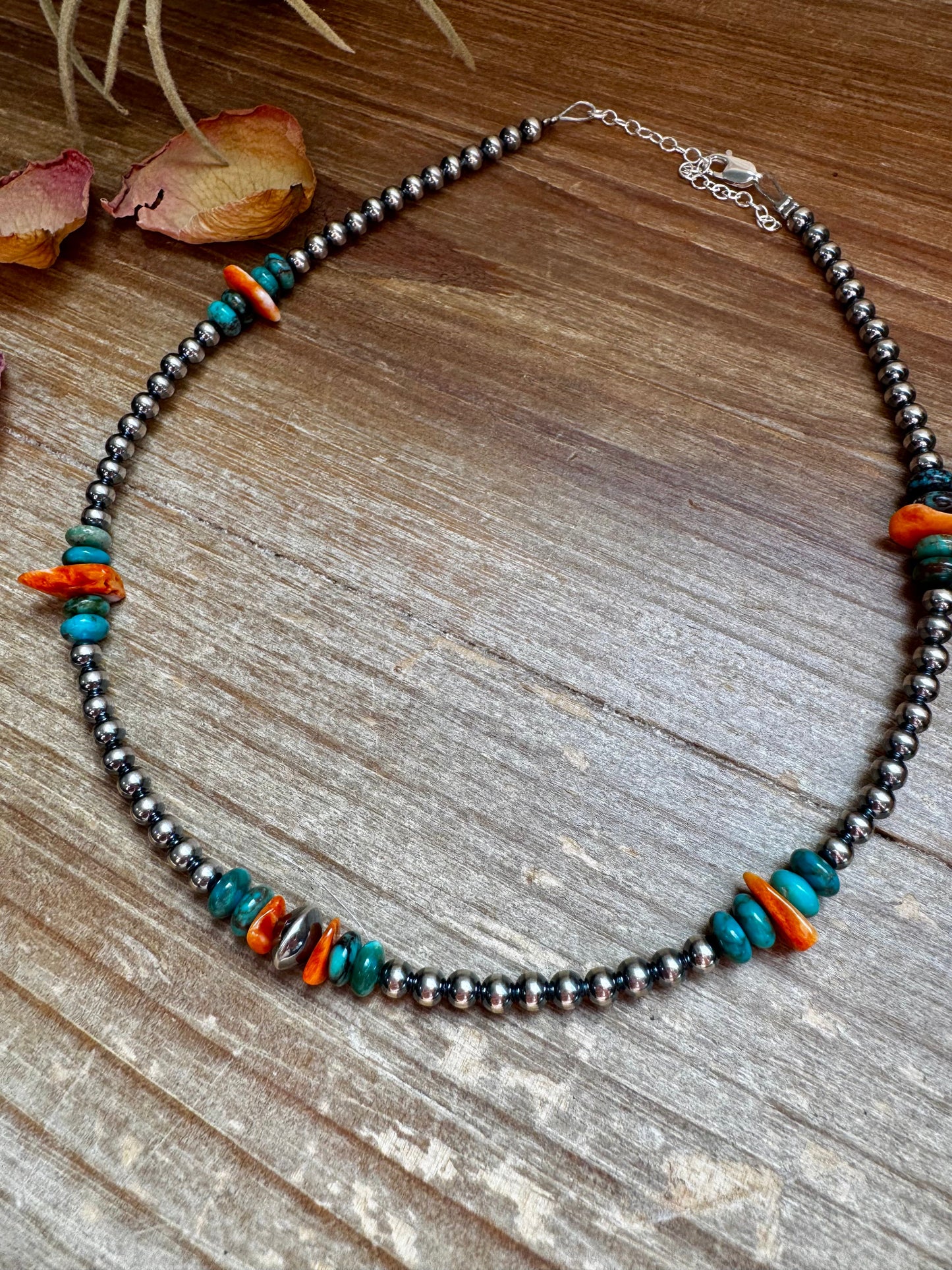 All Around - 4 mm Sterling silver pearls choker